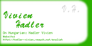 vivien hadler business card